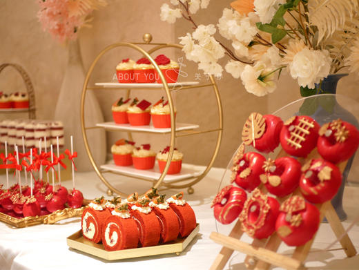 红色主题甜品台  具体私信 商品图5