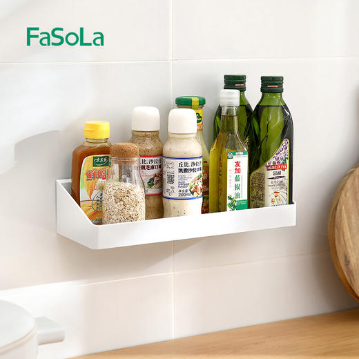 FaSoLa白色浴室洗漱台化妆品置物架镜前壁挂式洗手间墙面收纳架子 商品图1