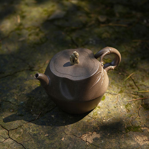 龙德堂陶艺 徐飞制 《竹·悟》泥料原矿青段 320cc 库存请咨询客服 商品图1