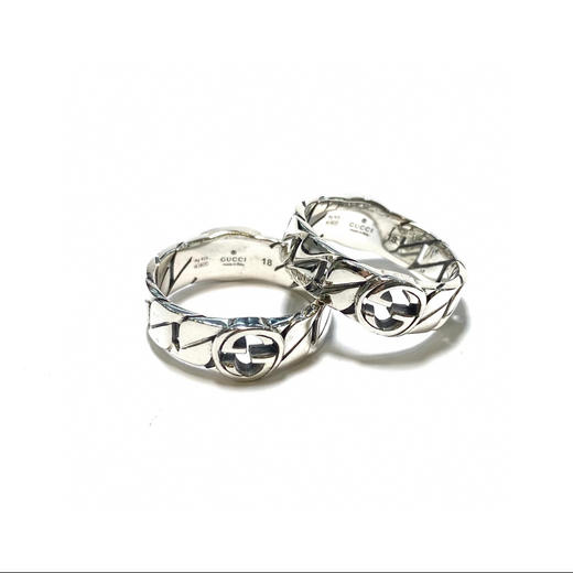 𝐠𝐮𝐜𝐜* interlocking 双G链纹戒指 商品图8