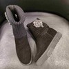 lfgj BC001 厚底内增高女靴子加绒磨砂针织毛线短靴百搭防滑女靴 商品缩略图11
