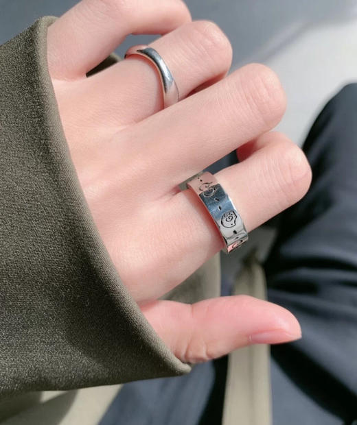 𝐆𝐮𝐜𝐜• Ghost纯银戒指6mm 商品图0