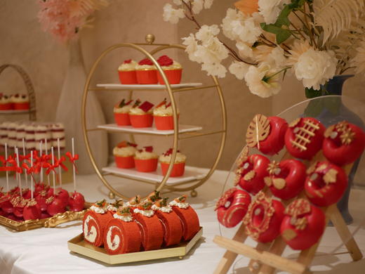 红色主题甜品台  具体私信 商品图3