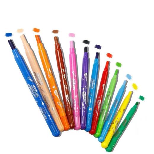 AMOS儿童蜡笔可水洗旋转画笔套装    炫彩油画棒XHR 商品图6