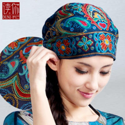 民族风女装复古休闲绣花头巾帽 商品图1