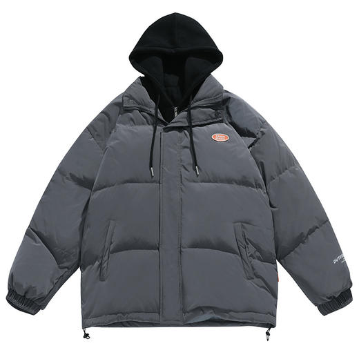 「三色可选！抗风保暖棉服」韩路日系男装 2022冬季新款羽绒棉服男假两件宽松加厚连帽棉衣外套上衣 商品图4