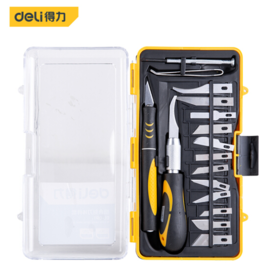 得力DL-DP1组合雕刻刀16件套(黄)