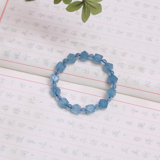 糯冰海蓝宝方糖水晶手串 10mm  单圈糖果手链简约送礼物百搭 首饰饰品 商品图1