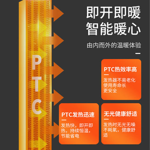 骆驼电暖风机速热家用循环暖风机省电暖气电暖炉热风机 商品图2