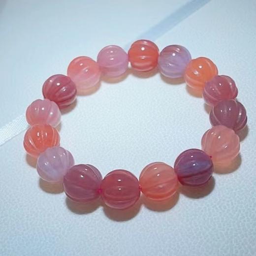 盐源玛瑙手链 12mm  单圈糖果色手串简约送礼物首饰饰品 商品图0