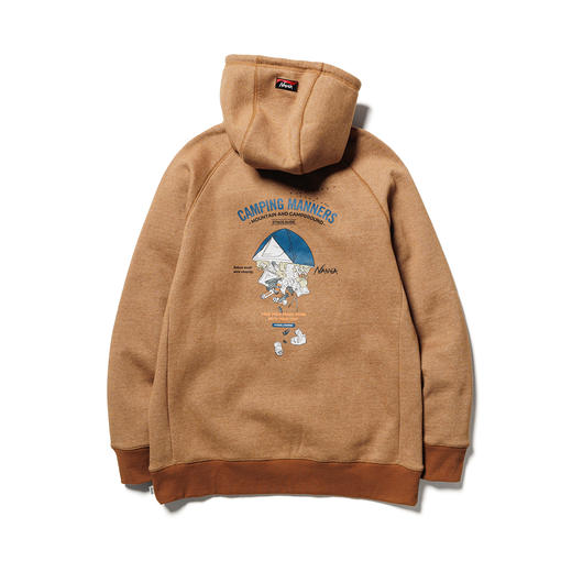 NANGA ECO HYBRID 露营礼仪图绘休闲帽衫加绒 商品图3