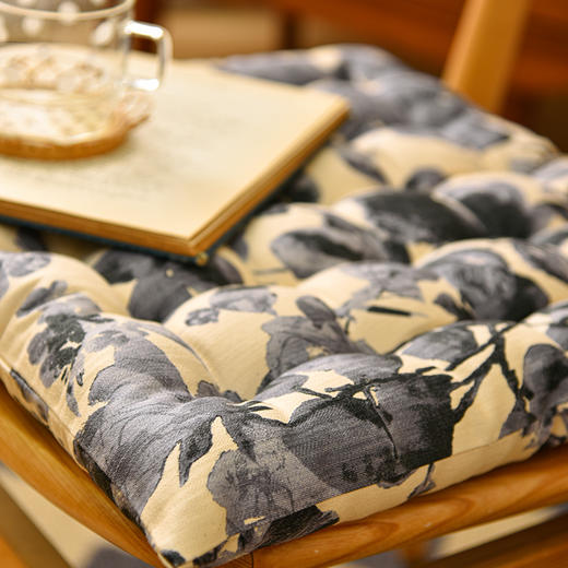 水墨玫瑰系列椅垫四季通用加厚防滑椅垫 商品图3