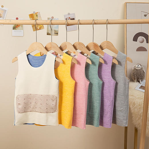 【买1 送1 炫彩贴片双面德绒儿童保暖背心】无骨缝制零感亲肤 蚕丝贴片双层保暖 随身携带的“小太阳” 商品图0