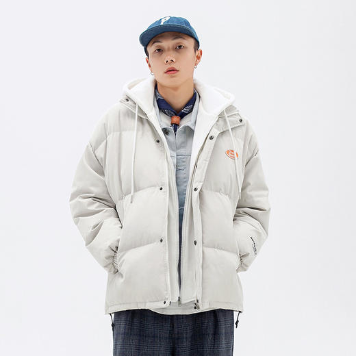 「三色可选！抗风保暖棉服」韩路日系男装 2022冬季新款羽绒棉服男假两件宽松加厚连帽棉衣外套上衣 商品图1