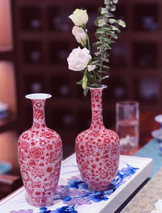 釉里红万花小瓶 商品图0