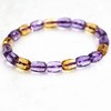 紫黄晶刻面桶珠水晶手链 12mm  紫水晶黄水晶撞色单圈手串简约送礼物 首饰饰品 商品缩略图1