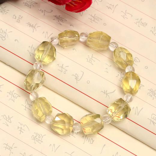 黄水晶刻面手串 12mm  单圈手链送礼物百搭 首饰饰品 商品图0