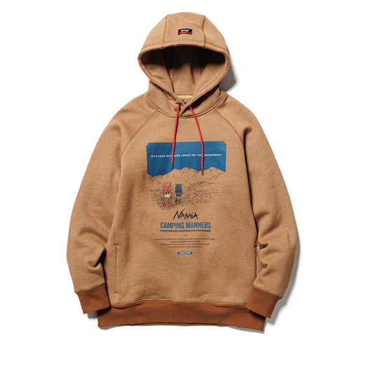 NANGA ECO HYBRID 露营礼仪图绘休闲帽衫加绒 商品图2