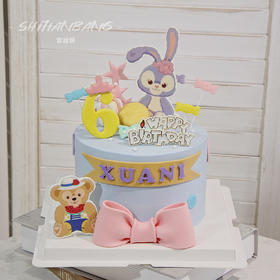 星黛露/达菲熊-奶油水果蛋糕（提早5小时预定）