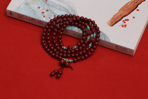 新款108颗紫金砂葫芦多圈手链6mm 送礼物 红色红手串首饰饰品 商品图3