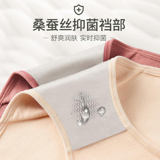 【三条装】MEATIN高腰德绒保暖女士内裤 加绒加厚 蚕丝底档 护腰不卷边 秋冬必备款 商品图3