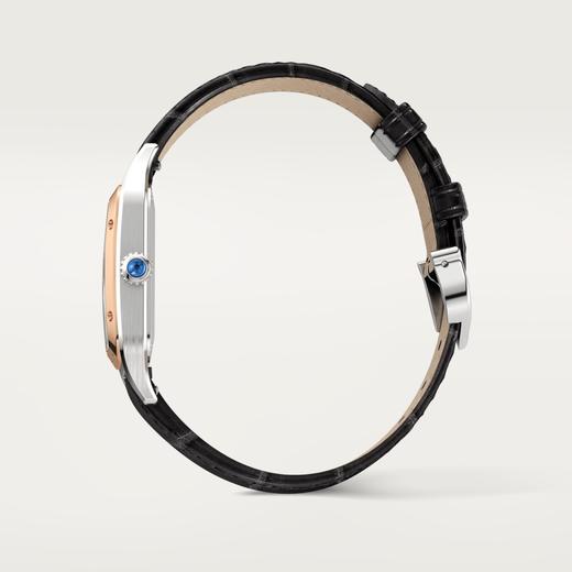 卡地亚 Cartier Santos-Dumont腕表 小号 玫瑰K金 - 精钢色 石英 W2SA0012 商品图3