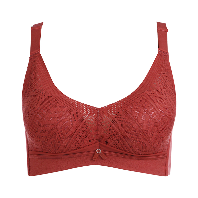 都市丽人舒软挺塑塑身系列调整型AB杯内衣蕾丝3/4杯中厚塑身文胸四排扣树脂胶圈LJ24H1