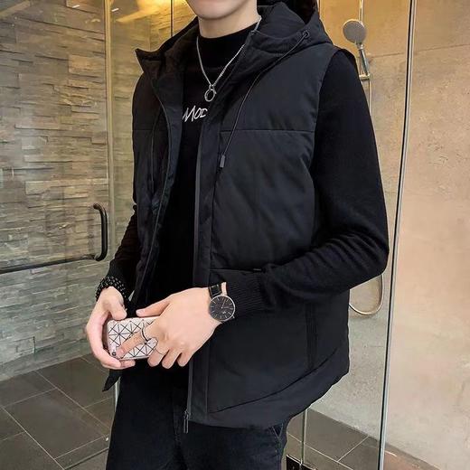 马甲男冬季加厚保暖背心坎肩连帽休闲青年大码棉服外套nct21 商品图3