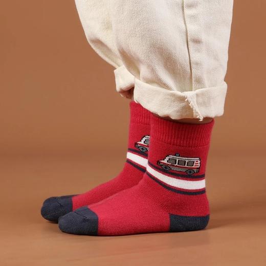 旭威秋冬季保暖加厚新款儿童袜子卡通精梳棉袜男女童宝宝中筒毛圈袜 四双装 商品图9
