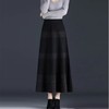 MZ12008针织格子半身裙女秋冬新款高腰中长款a字裙加厚显瘦大摆裙长裙潮 商品缩略图3