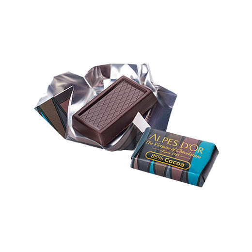 【中欧班列精选2盒】瑞士爱普诗巧克力 原装进口Alpes d'Or74% 85%黑巧克力 礼盒装 50g/盒 商品图8