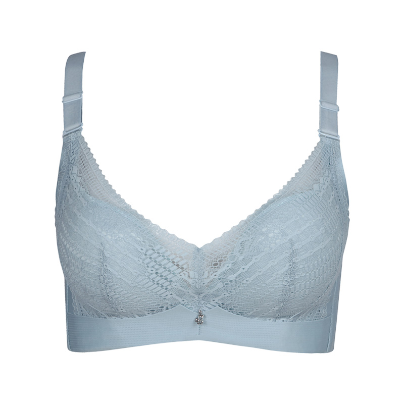 都市丽人内衣聚拢升杯A:加厚B:中厚蕾丝四排扣树脂胶圈3/4杯常规文胸LB21C1