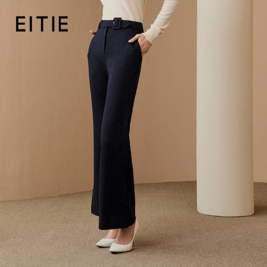 EITIE爱特爱冬季新款时尚职业干练通勤百搭显瘦长裤女裤6805505 商品图0