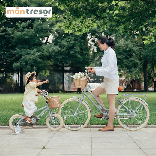 Mon Tresor 成人自行车女款女士女孩脚踏车20-22寸新款复古亲子单车 商品图1