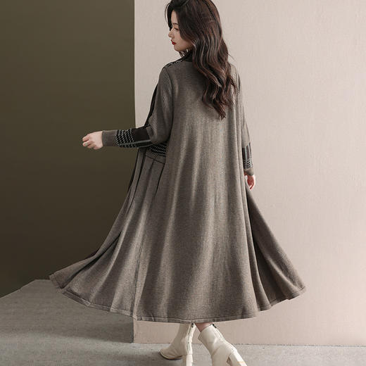 QY 442羊毛马甲两件套连衣裙宽松大码 商品图3