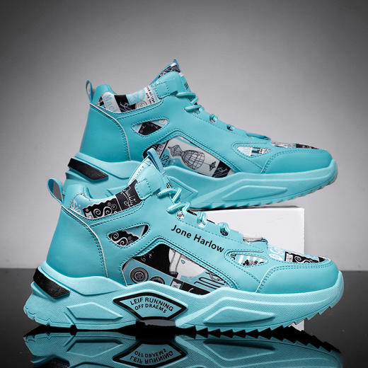 【服装鞋包】秋冬新款加绒保暖男鞋  高帮运动休闲老爹鞋 商品图3