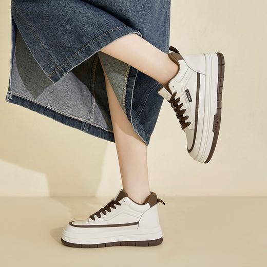 ZHR高帮鞋2022冬季新款厚底百搭帆布鞋女圆头休闲鞋子女 商品图10