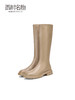 西村名物2022新款秋冬粗跟骑士靴长筒不过膝ins女靴厚底靴子45291 商品缩略图2