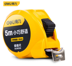 得力钢卷尺极小(黄)