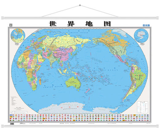 【夜光版】中国地图+世界地图（挂杆套装）1095*780mm  一套会发光的地图 商品图6