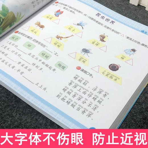 幼小衔接教材全套一日一练学前班一年级入学准备大练习学前语文数学拼音识字成语唐诗300首 商品图2