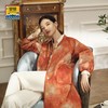 皇锦真丝印花绗缝开襟夹棉袍-共生HJ21434 商品缩略图0