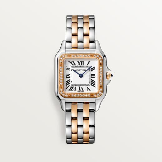 卡地亚 Cartier Panthère de Cartier腕表 中号 玫瑰K金 - 精钢色 石英 W3PN0007 商品图0
