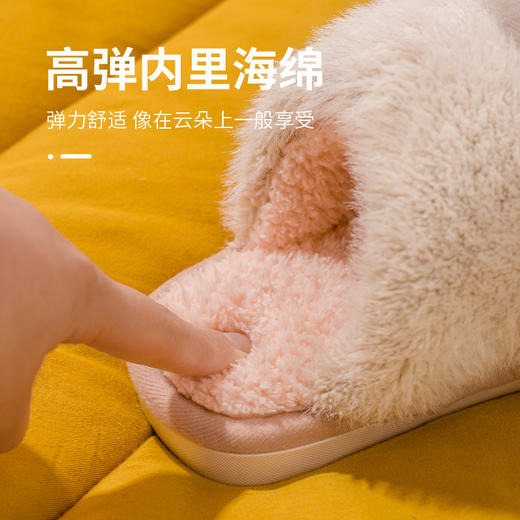 【可爱笑脸拖鞋！海绵内里】小鹿米利儿童拖鞋冬卡通居家毛拖鞋宝宝轻便室内棉拖毛绒保暖棉鞋sh 商品图3