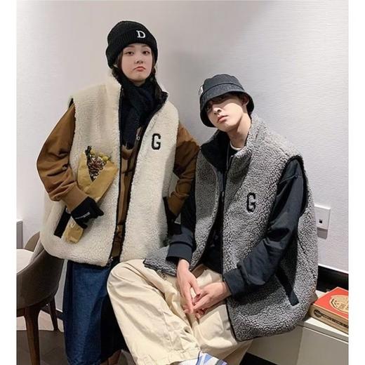 男女秋冬季两面穿加绒毛马甲摇粒绒背心nct18 商品图4