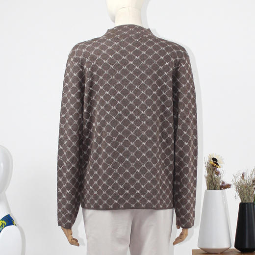 FOCALS福柯斯新款半高领LOGO提花休闲毛衫针织衫毛衣F2Y3M586MT 商品图2