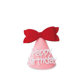 红色蝴蝶结生日帽