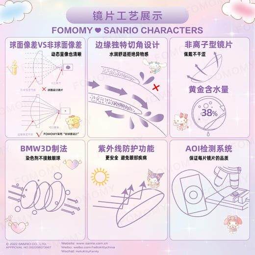 「上海保税仓发货」 FOMOMY 三丽鸥联名款 美瞳月抛 2片装 商品图1