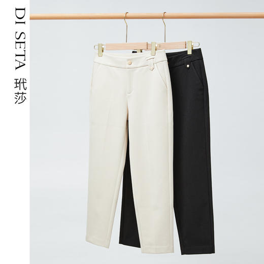 玳莎冬季拉绒铅笔裤新款时尚直筒修身中高腰小脚裤   BD36301 商品图1