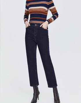 2楼朗姿liaalancy服饰22年新款冬装牛仔裤